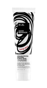 IGK GOOD BEHAVIOR Spirulina Protein Smoothing Blowout Balm | Keratin Like Treatment + Frizz Control + Heat Protectant | Vegan + Cruelty Free | 5 Oz - MoreHair City Beauty Products