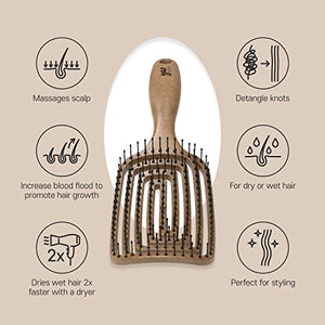 Yao Vented Wet Brush – Curly Scalp Hair Brush for Curly Thin Long Short Dry Wavy Wet Hair with Flexible Design for men, women, and kids - MoreHair City Beauty Products