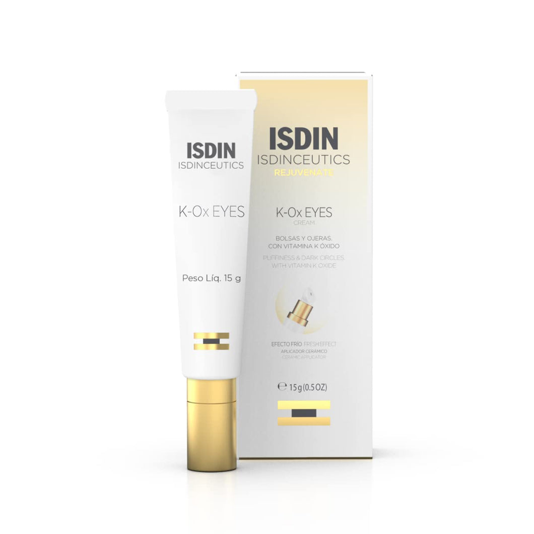 ISDIN K-Ox Under-Eye Brightening Cream for Puffiness and Dark Circles with Anti-Aging Benefits, Vitamin K and Hyaluronic Acid, visible results in 28 days of usage - MoreHair City Beauty Products