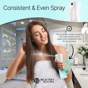 BeautifyBeauties Spray Bottle For Hair – Continuous Mister Spray Bottle - MoreHair City Beauty Products