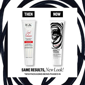 IGK GOOD BEHAVIOR Spirulina Protein Smoothing Blowout Balm | Keratin Like Treatment + Frizz Control + Heat Protectant | Vegan + Cruelty Free | 5 Oz - MoreHair City Beauty Products