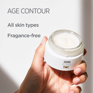 ISDIN Age Contour Face and Neck Anti-Aging Benefits Cream, Moisturizing and Firming Action, Suitable for Sensitive Skin and Non-comedogenic 1.8 Fl Oz - MoreHair City Beauty Products