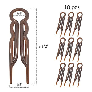 Good Hair Days Hair Pins - Plastic, U-shaped Magic Grip Hairpins, Strong Durable Pins For Fine, Thick & Long Hair, Hair Styling Accessories, Set of 10 (Tortoise Shell) - MHC Beauty Products