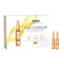 ISDIN Serum Ampoules Flavo-C Ultraglican, Vitamin C and Hyaluronic Acid, 30 ampoules - MoreHair City Beauty Products