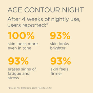 ISDIN Age Contour Night Face and Neck Cream with Melatonin and Peptides, 1.8 Oz - MoreHair City Beauty Products