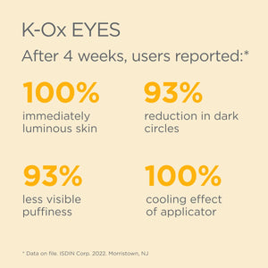 ISDIN K-Ox Under-Eye Brightening Cream for Puffiness and Dark Circles with Anti-Aging Benefits, Vitamin K and Hyaluronic Acid, visible results in 28 days of usage - MoreHair City Beauty Products