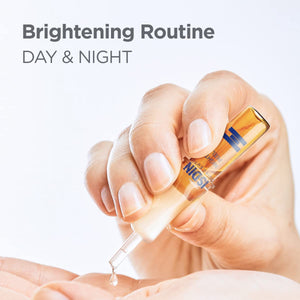 ISDIN Day & Night Brightening Routine Serum, Exfoliate and Correct, Sealed in Glass Ampoules for Maximum Efficacy, 20 ampoules - MoreHair City Beauty Products