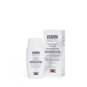 ISDIN Eryfotona Ageless Tinted Mineral Sunscreen for Face, SPF 50 Zinc Oxide Formula Helps Repair Sun Damage, 1.7 Fl.Oz. Travel-Size Tube, Water Resistant and Non-comedogenic - MoreHair City Beauty Products