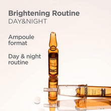 ISDIN Day & Night Brightening Routine Serum, Exfoliate and Correct, Sealed in Glass Ampoules for Maximum Efficacy, 20 ampoules - MoreHair City Beauty Products