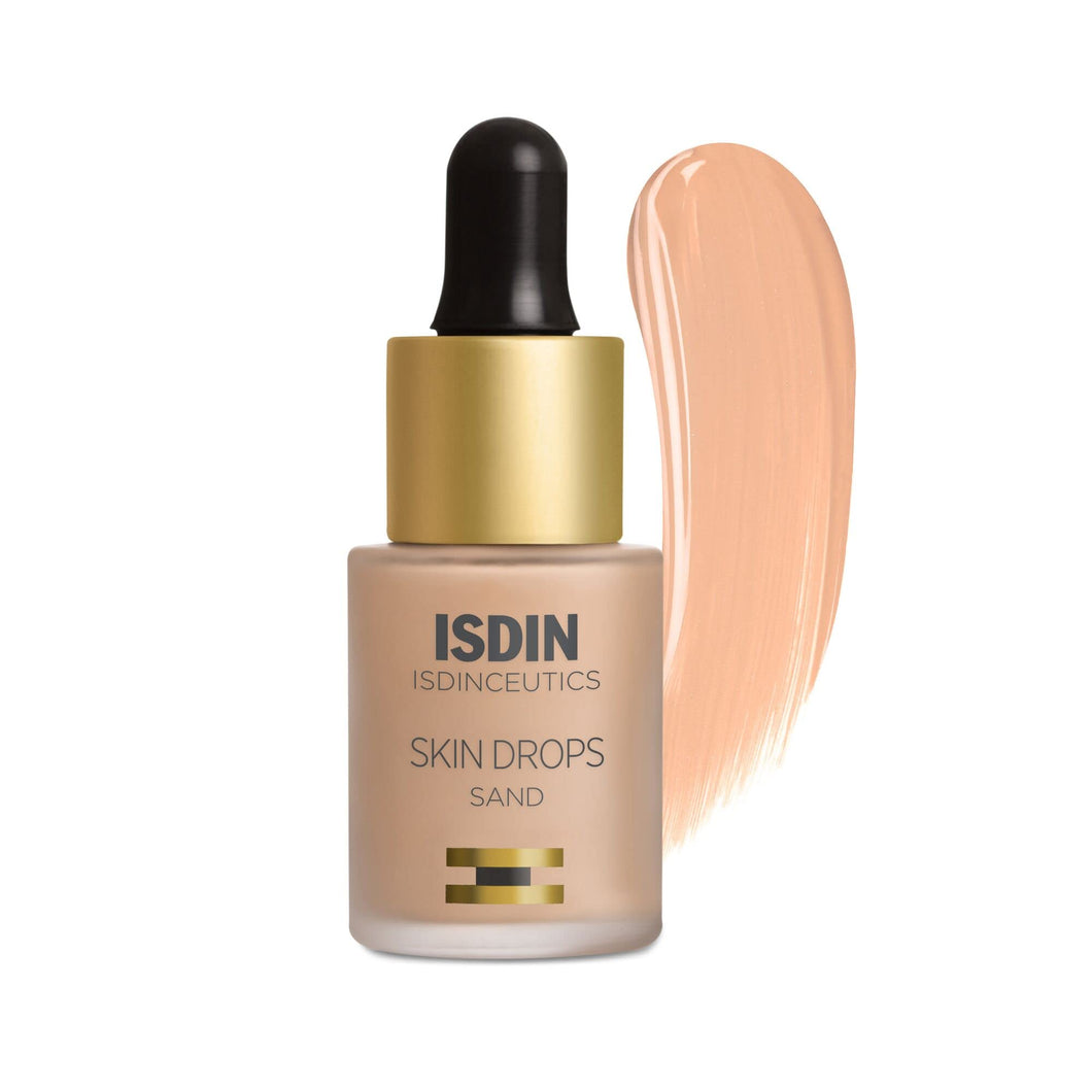 ISDIN Skin Drops, Face and Body Makeup Lightweight and High Coverage Foundation, Sand Shade for Fair to Light Skin Tone - MoreHair City Beauty Products