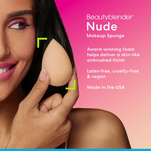 beauty blender Nude Makeup Sponge for a Flawless Natural Look, Perfect with Foundations, Powders & Creams - MoreHair City Beauty Products