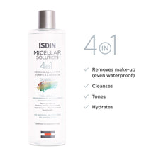 ISDIN Micellar Solution, 4 in 1 Makeup Remover, Cleanser, Hydrating Toner - Suitable for Sensitive Skin, 13.5 Fl. Oz - MoreHair City Beauty Products