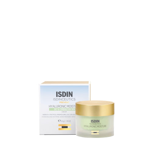 ISDIN Hyaluronic Moisture Oily & Combination Skin Mattifying Daily Face Moisturizer with Hyaluronic Acid 1.76 OZ (Cream) - MoreHair City Beauty Products