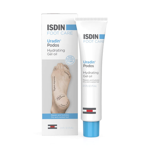 ISDIN Foot Care Cream, Uradin Podos Gel Oil, Repairs and Hydrates Dry and Cracked Feet, 10% Urea, Fast Absorbing, Dermatologically Tested, 2.5 Fl Oz - MoreHair City Beauty Products