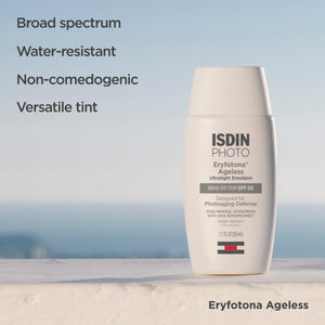 ISDIN Eryfotona Ageless Tinted Mineral Sunscreen for Face, SPF 50 Zinc Oxide Formula Helps Repair Sun Damage, 1.7 Fl.Oz. Travel-Size Tube, Water Resistant and Non-comedogenic - MoreHair City Beauty Products