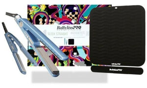 BaBylissPro - Limited Edition Box No.4 Sleek Straight - 1 1/4" Flat Iron & 1" Mini Flat Iron & Silicone Heat Mat - MoreHair City Beauty Products