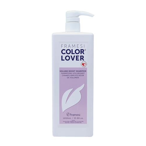 Framesi Color Lover Volume Boost Shampoo, 33.8 fl oz, Sulfate Free Shampoo with Quinoa and Aloe Vera, Color Treated Hair - MoreHair City Beauty Products