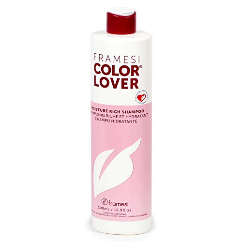 FRAMESI Color Lover Moisture Rich Sulfate Free Shampoo with Quinoa & Aloe Vera, Color Treated Hair, Fresh, 16.9 Fl Oz - MoreHair City Beauty Products