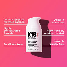 K18 Mini Leave-In Molecular Repair Hair Mask Treatment to Repair Damaged Hair - MoreHair City Beauty Products