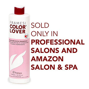 FRAMESI Color Lover Moisture Rich Sulfate Free Shampoo with Quinoa & Aloe Vera, Color Treated Hair, Fresh, 16.9 Fl Oz - MoreHair City Beauty Products