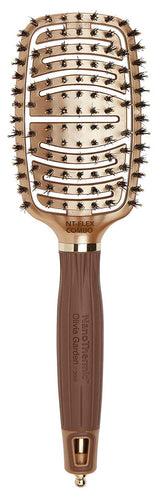 Olivia Garden NanoThermic Ceramic + Ion Flex Scalp-Hugging & Vented Hair Brush NT-FLEXCO (Combo) - MoreHair City Beauty Products